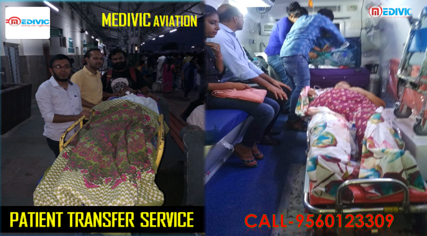 Medivic Aviation Air Ambulance service in Kolkata with medical team
